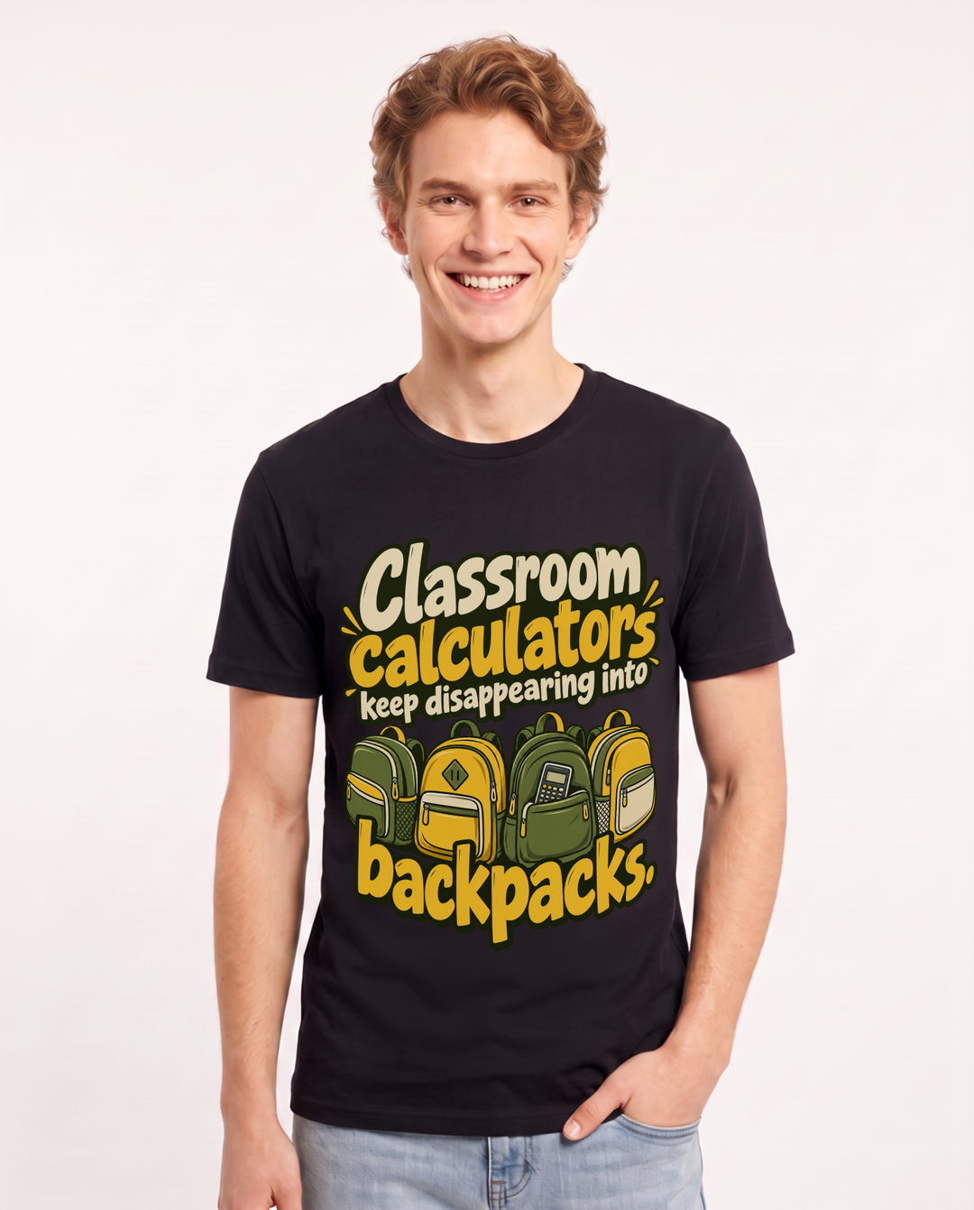 Teacher Black T-Shirt for Men – Everyday Expression Graphic Tee product image 3