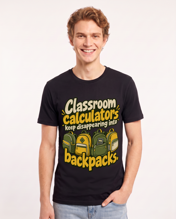 Teacher Black T-Shirt for Men – Everyday Expression Graphic Tee product image 3
