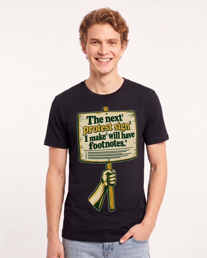 Political Statement Black T-Shirt for Men – Everyday Expression Graphic Tee product image 3