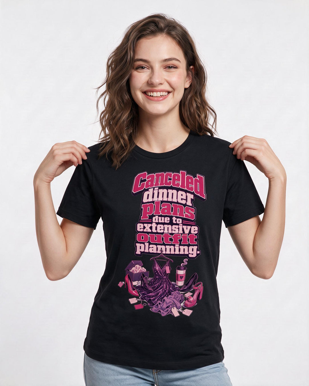 Meme Black T-Shirt for Women – Everyday Expression Graphic Tee product image 1