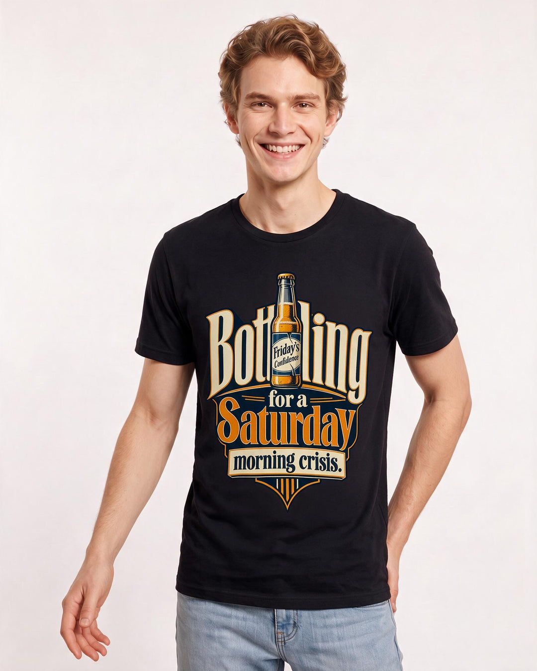 Beer Black T-Shirt for Men – Everyday Expression Graphic Tee product image 1