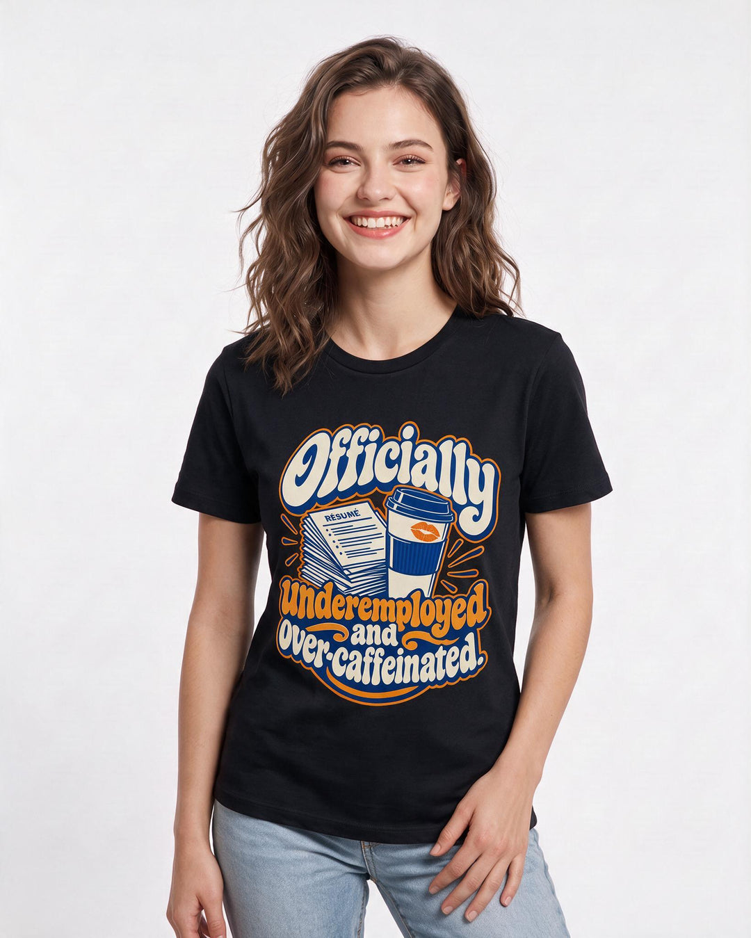 Graduation Black T-Shirt for Women – Everyday Expression Graphic Tee product image 1