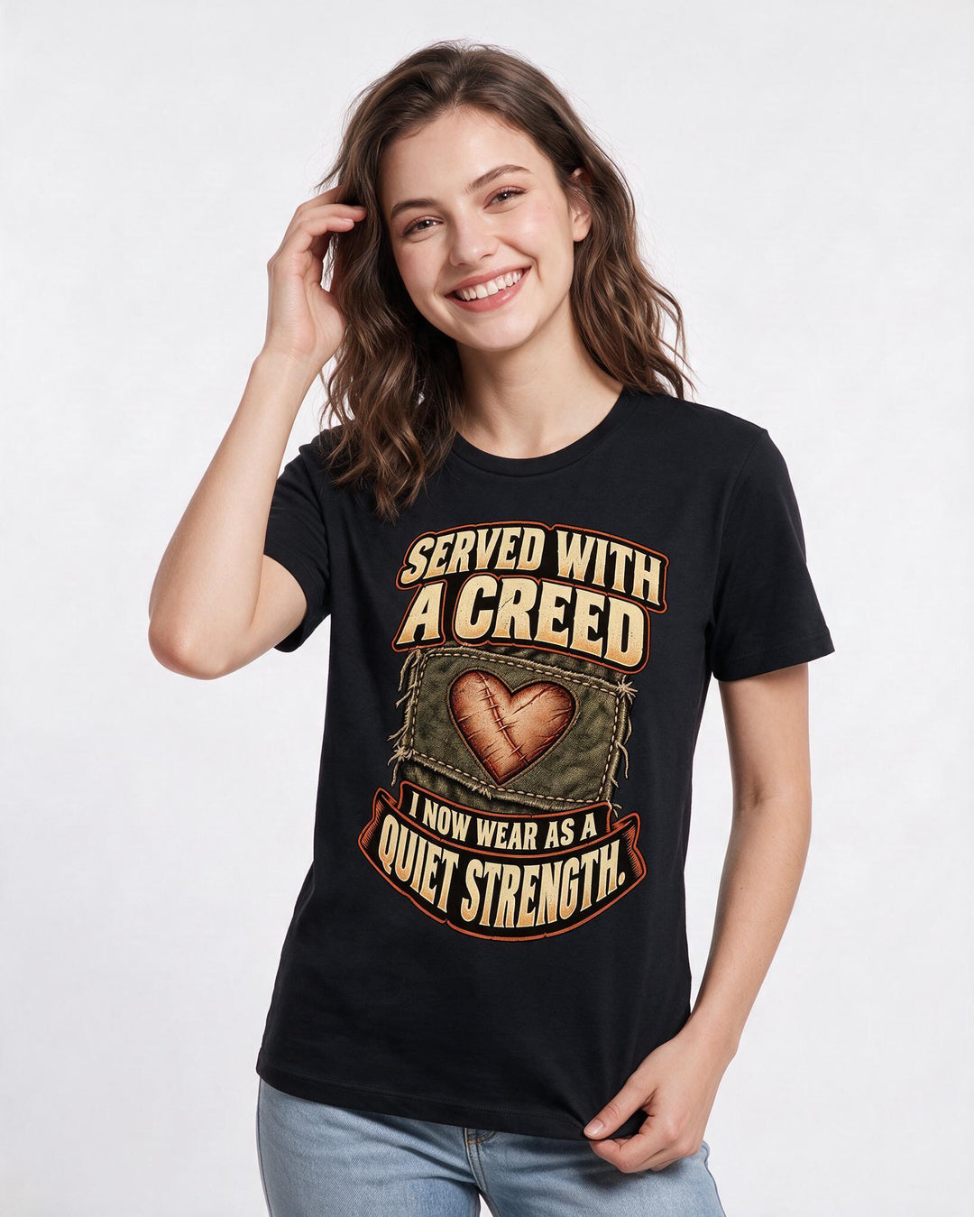 Veteran Black T-Shirt for Women – Everyday Expression Graphic Tee product image 1