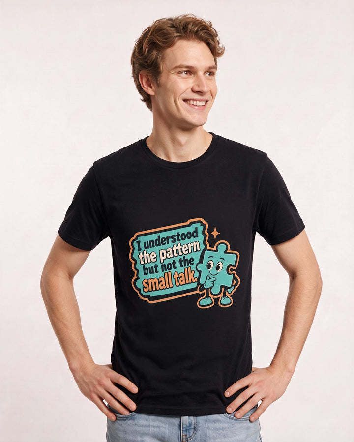 Graphic Men's Black T-Shirt - I understood the pattern but not the product image 3