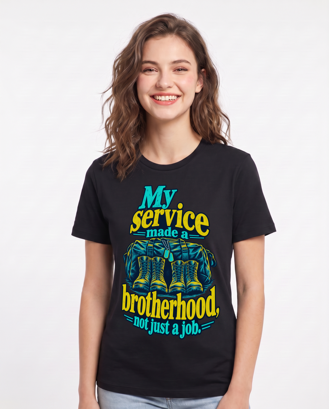 Veteran Black T-Shirt for Women – Everyday Expression Graphic Tee product image 3