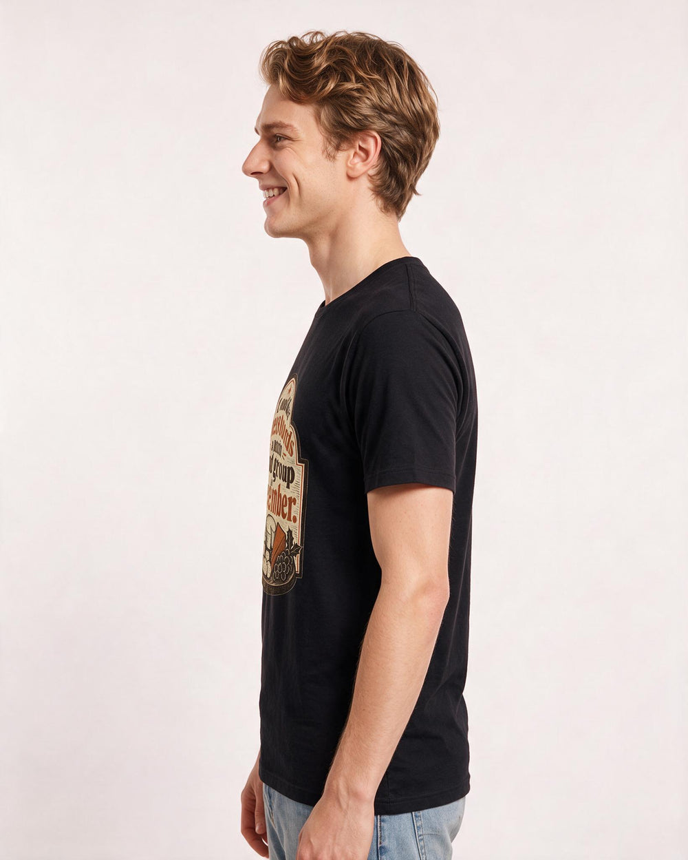 Christmas Men's Black T-Shirt - I consider cheese boards a main food product image 2