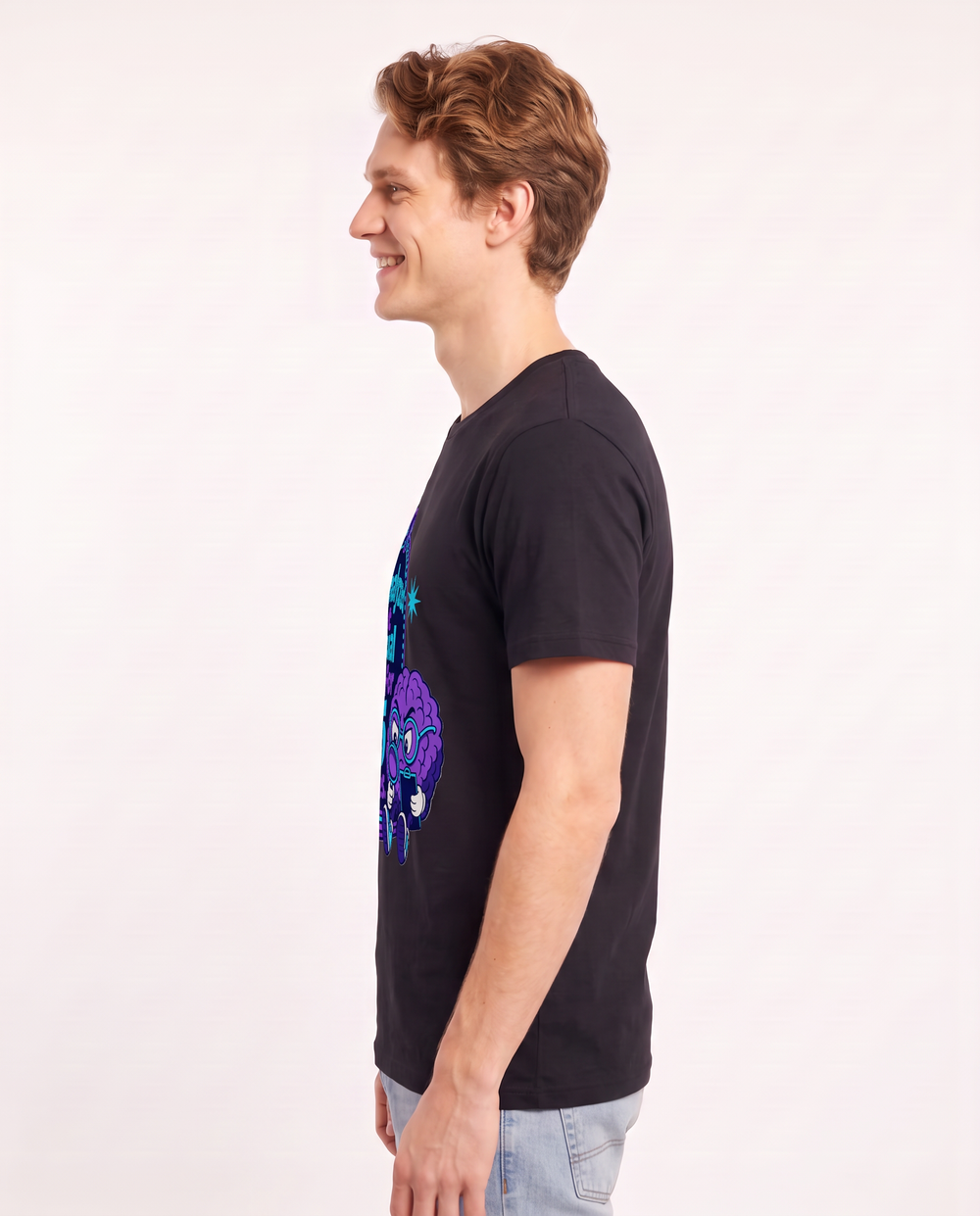 Graphic Men's Black T-Shirt - I analyzed that casual text for 45 product image 2