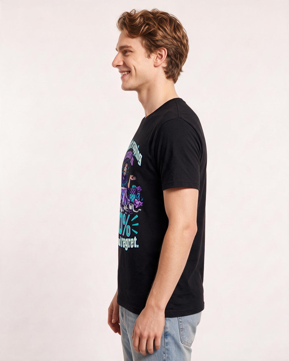 Christmas Black T-Shirt for Men – Holiday Theme Graphic Tee product image 2