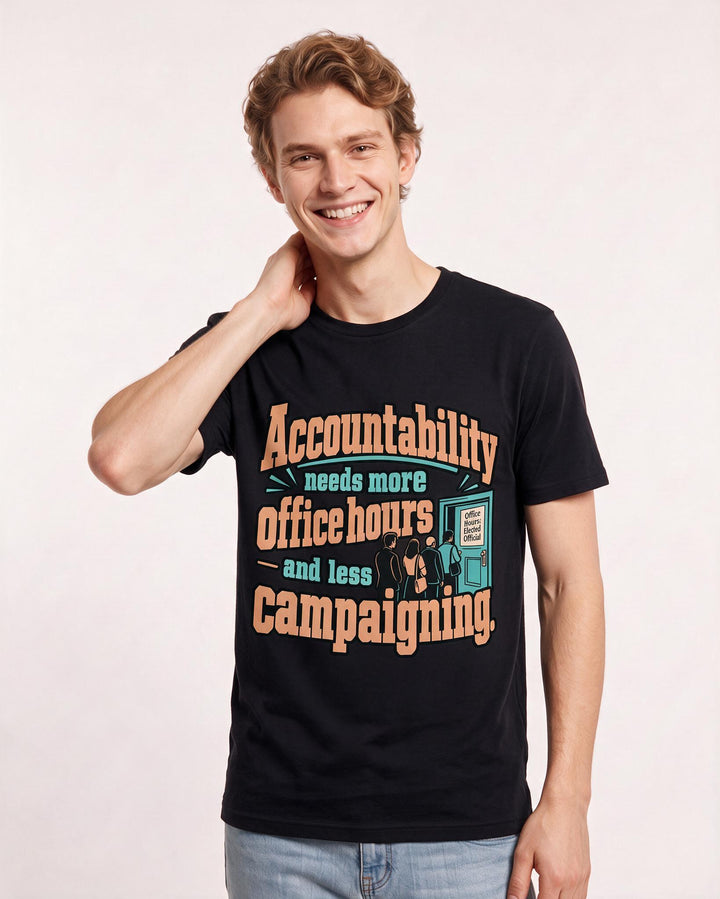 Political Statement Black T-Shirt for Men – Everyday Expression Graphic Tee product image 1