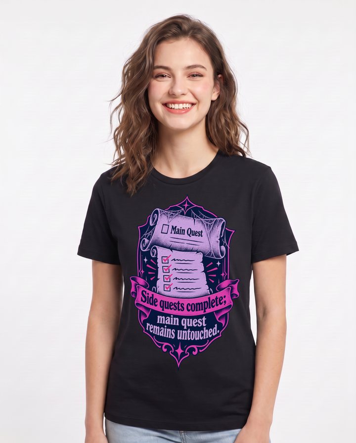 Gaming Black T-Shirt for Women – Game Night Graphic Tee product image 3