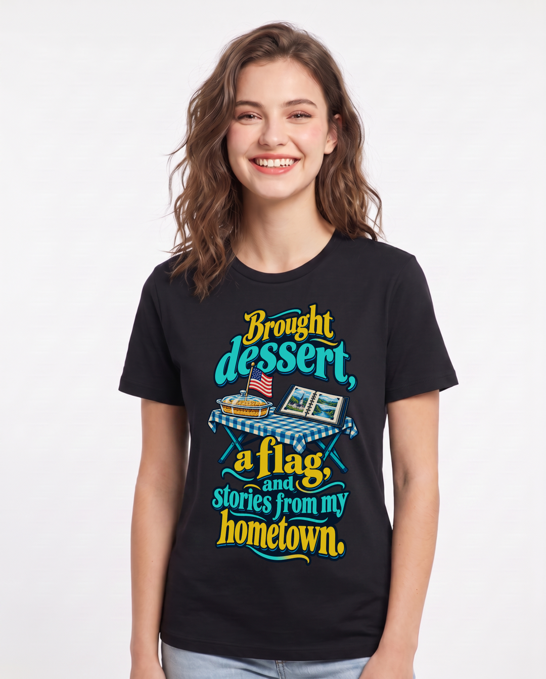 Patriotic Black T-Shirt for Women – Everyday Expression Graphic Tee product image 3