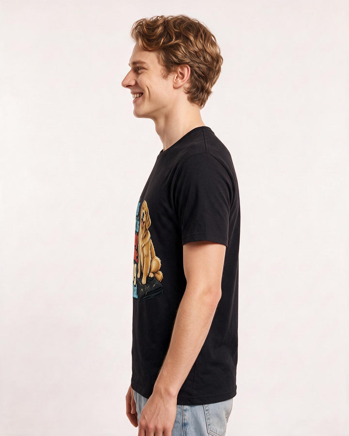 Cat Lover Black T-Shirt for Men – Everyday Expression Graphic Tee product image 2