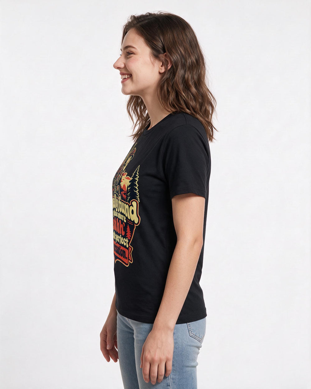 Hunting Black T-Shirt for Women – Everyday Expression Graphic Tee product image 2