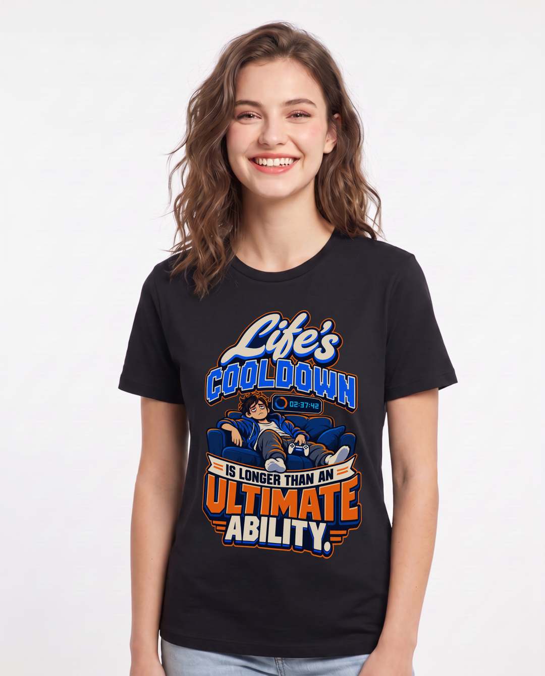 Gaming Black T-Shirt for Women – Game Night Graphic Tee product image 3