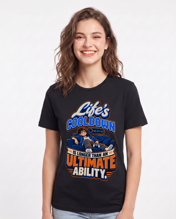 Gaming Black T-Shirt for Women – Game Night Graphic Tee product image 3