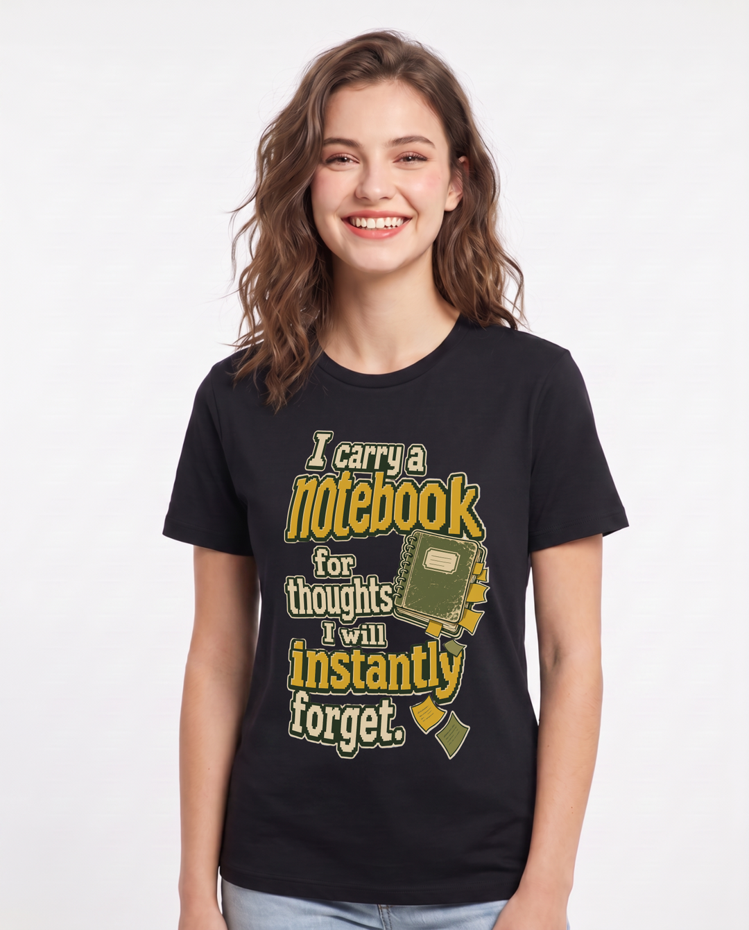 Meme Black T-Shirt for Women – Everyday Expression Graphic Tee product image 1
