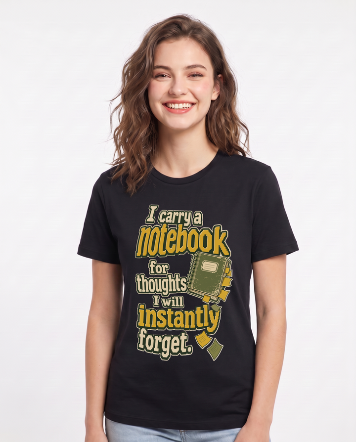 Meme Black T-Shirt for Women – Everyday Expression Graphic Tee product image 1