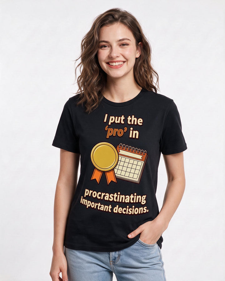 Meme Black T-Shirt for Women – Everyday Expression Graphic Tee product image 1