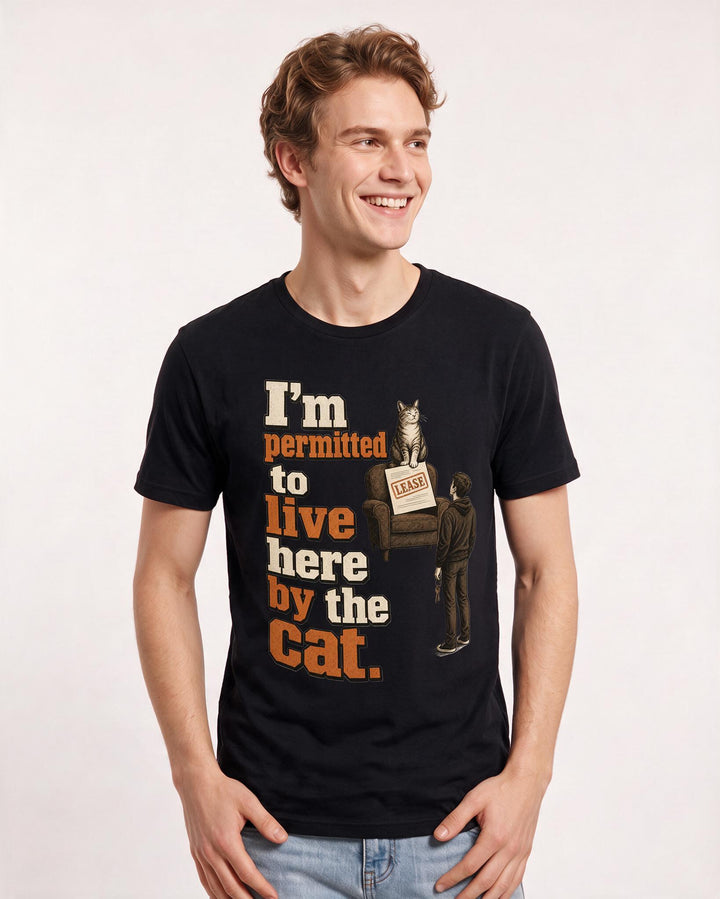 Cat Lover Black T-Shirt for Men – Everyday Expression Graphic Tee product image 1