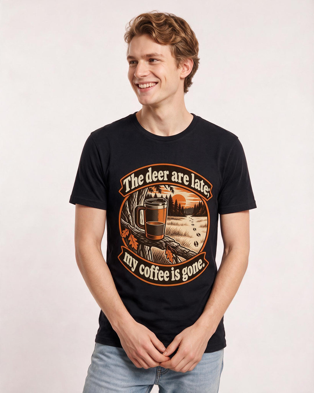 Hunting Black T-Shirt for Men – Everyday Expression Graphic Tee product image 1