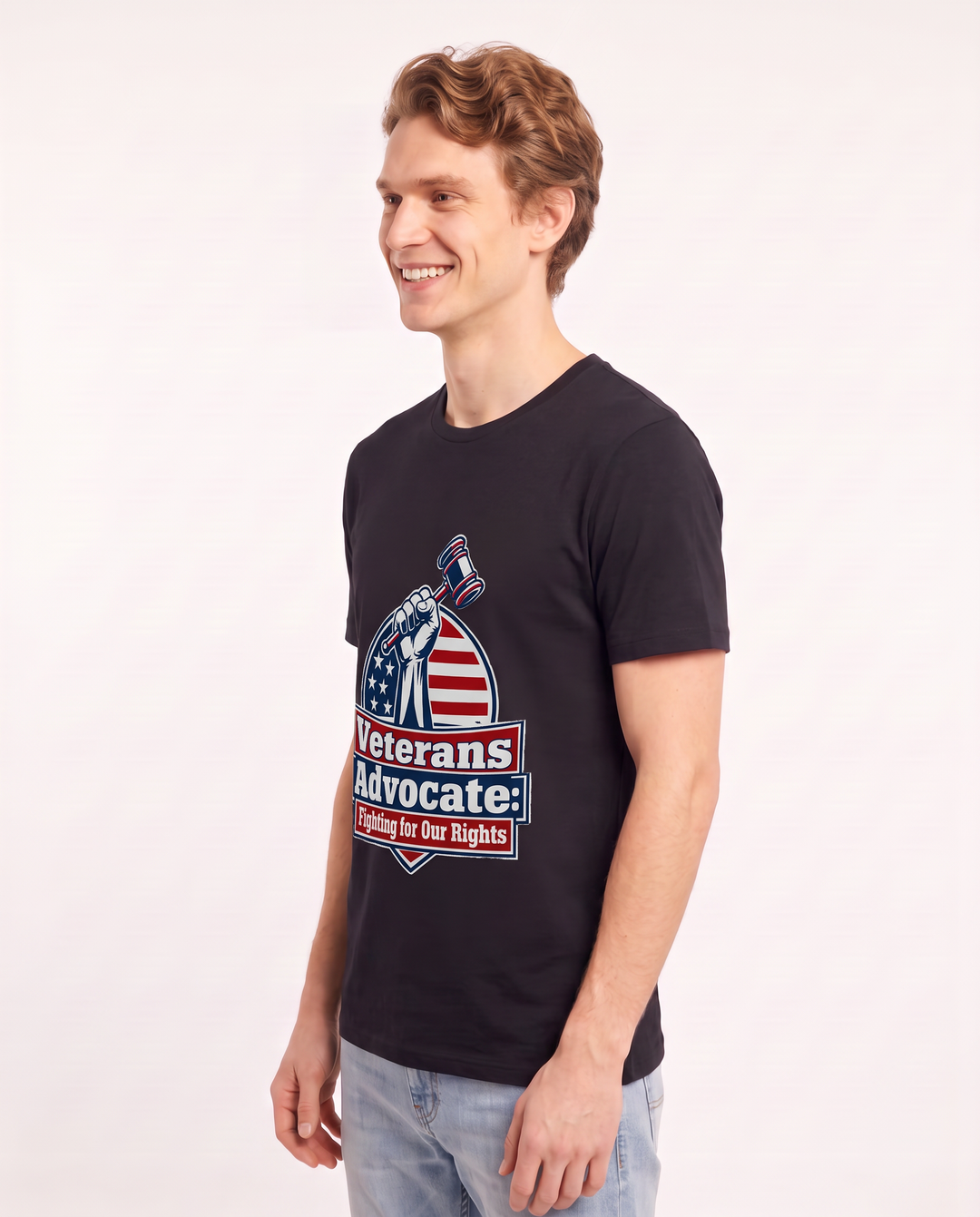 Veterans Advocate: Fighting for Our Rights Men's Black T-Shirt product image 3