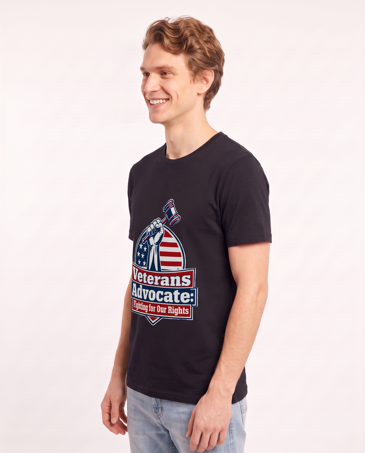 Veterans Advocate: Fighting for Our Rights Men's Black T-Shirt product image 3