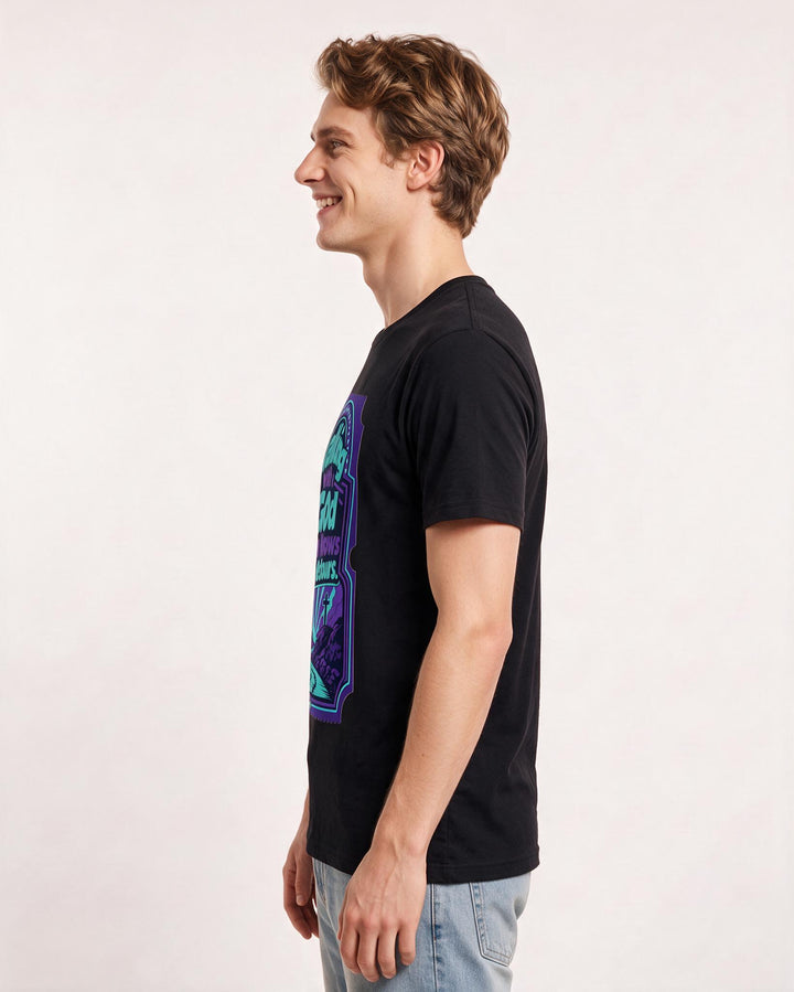 Graphic Men's Black T-Shirt - Walking with a God who knows the product image 2