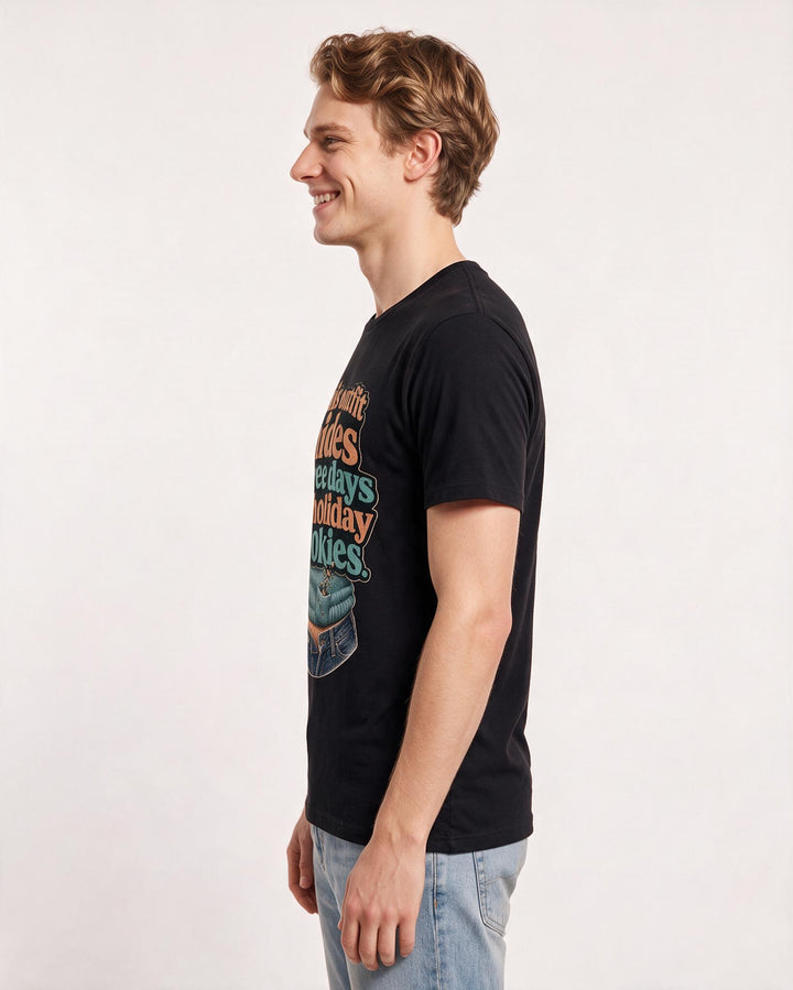 Christmas Black T-Shirt for Men – Holiday Theme Graphic Tee product image 2