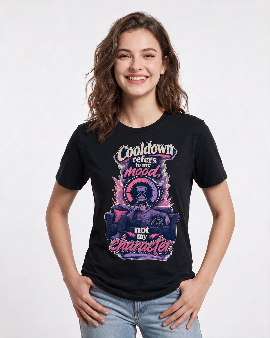 Gaming Black T-Shirt for Women – Game Night Graphic Tee product image 1