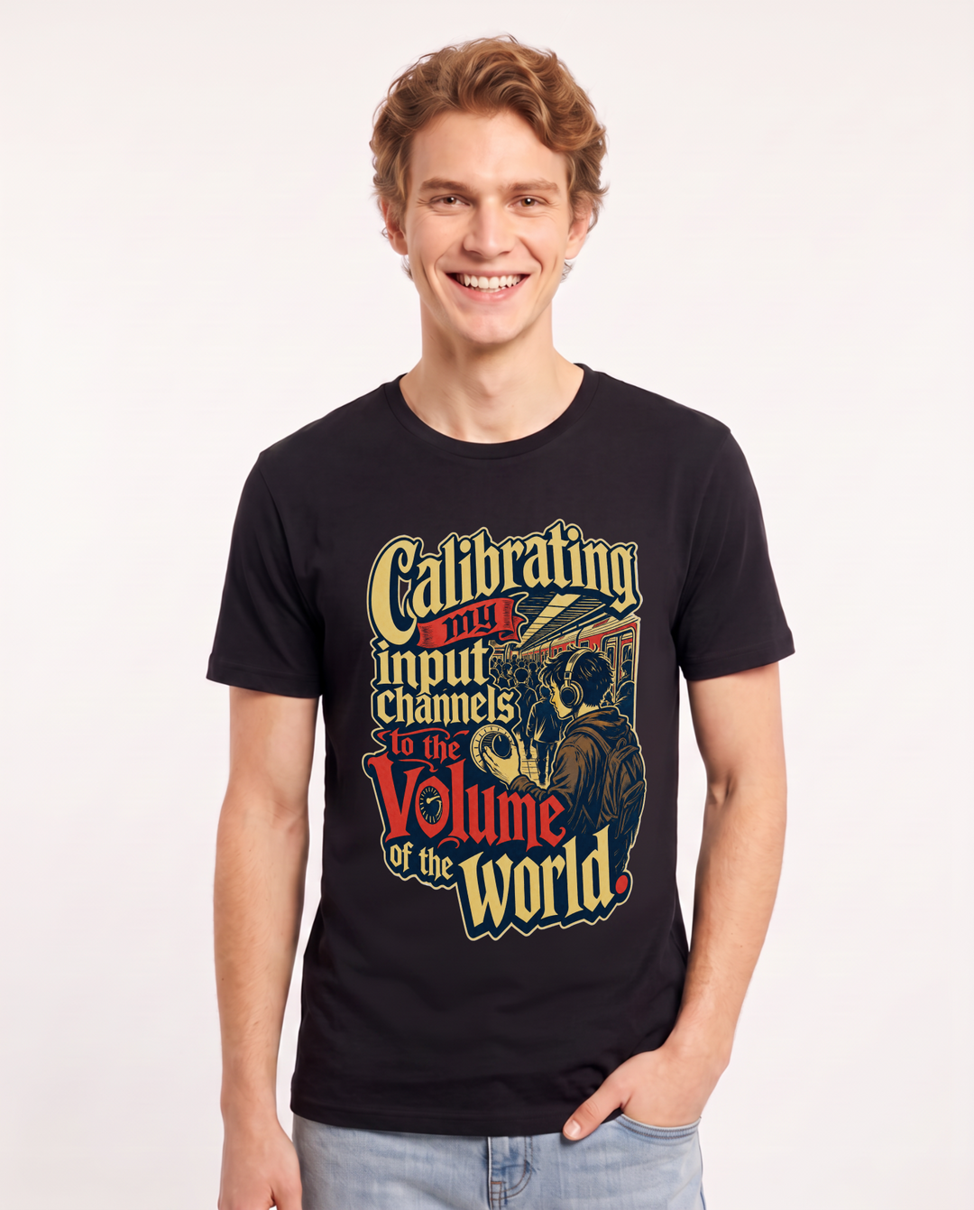 Neurodiversity Black T-Shirt for Men – Everyday Expression Graphic Tee product image 3