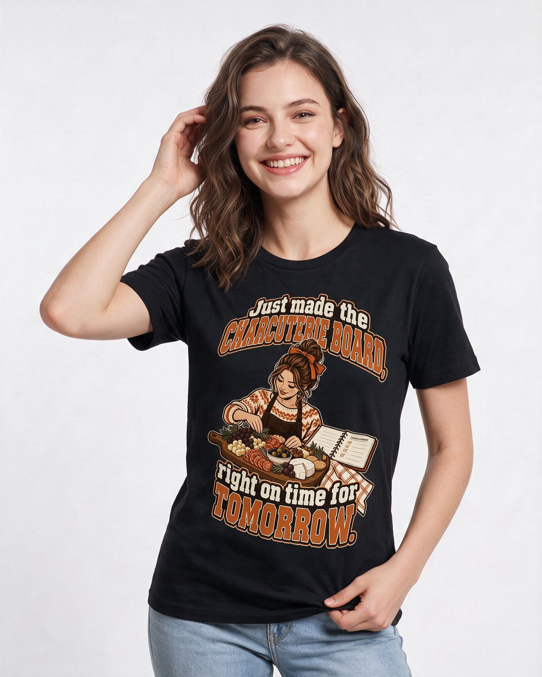 Christmas Black T-Shirt for Women – Holiday Theme Graphic Tee product image 1