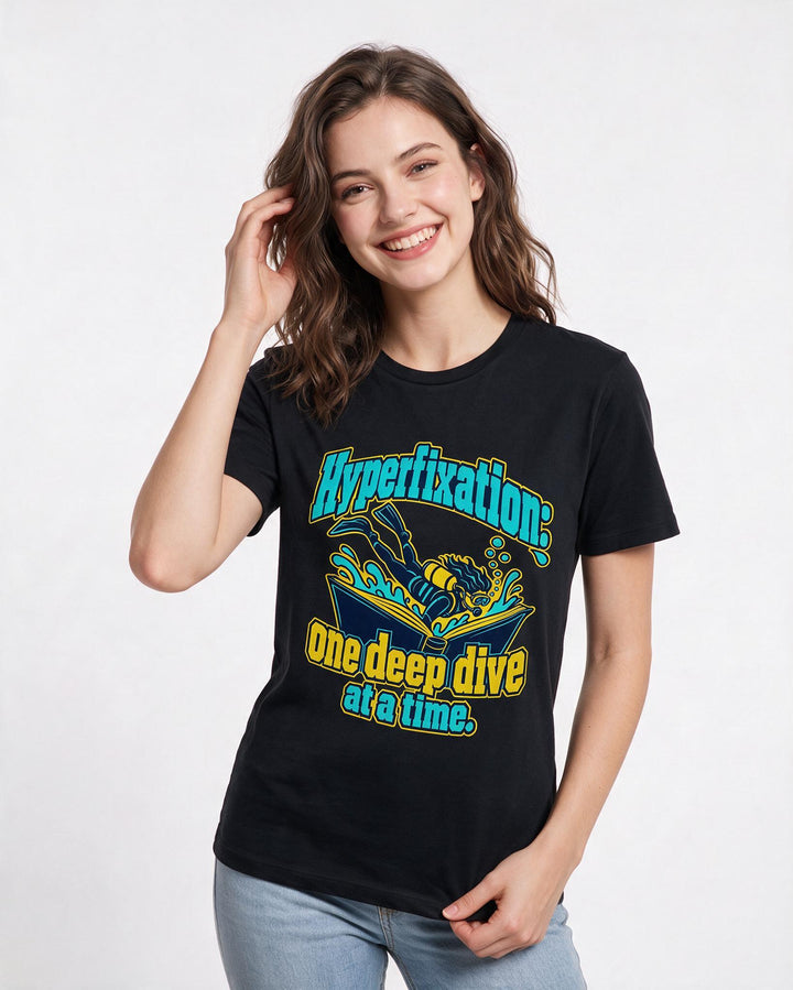 Neurodiversity Black T-Shirt for Women – Everyday Expression Graphic Tee product image 1