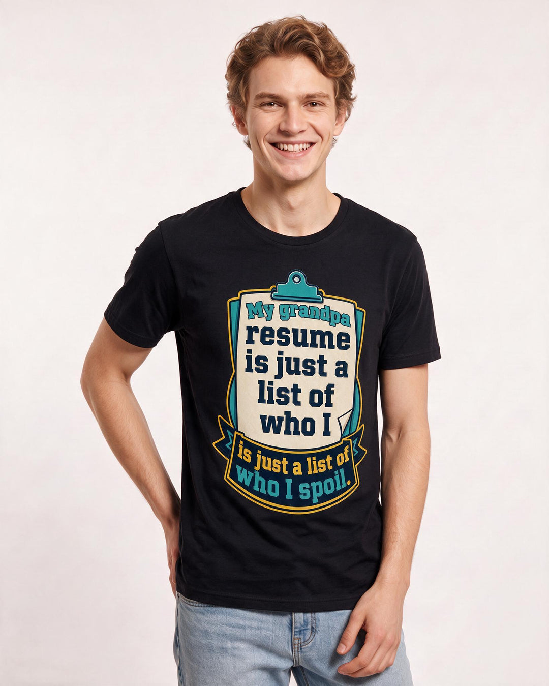 Grandparent Black T-Shirt for Men – Everyday Expression Graphic Tee product image 1