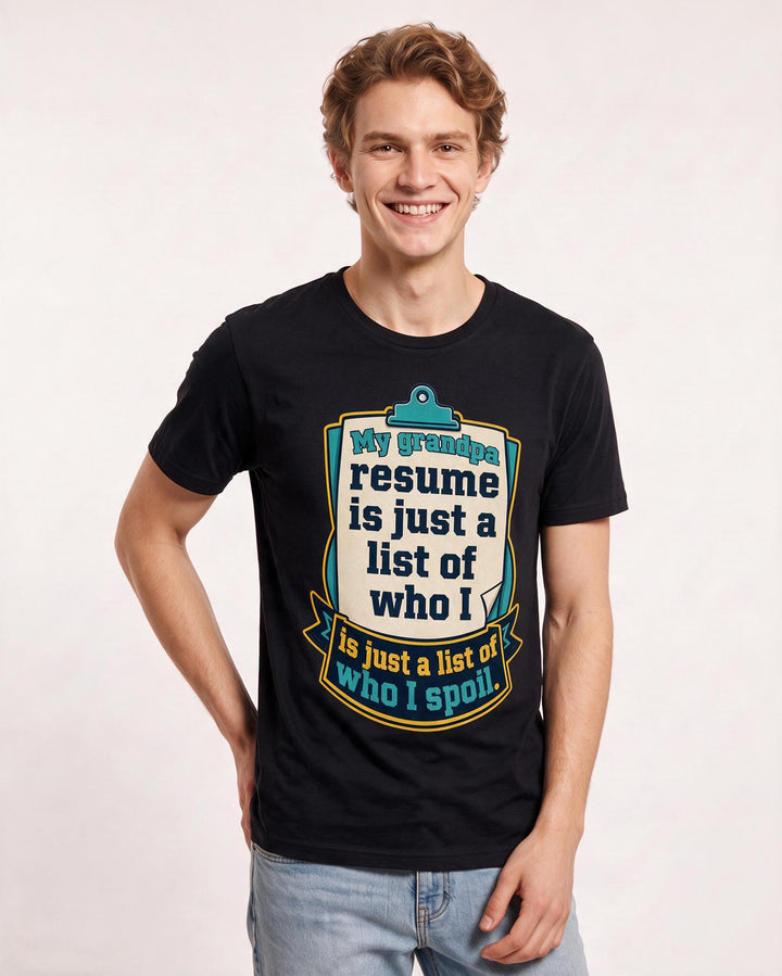 Grandparent Black T-Shirt for Men – Everyday Expression Graphic Tee product image 1
