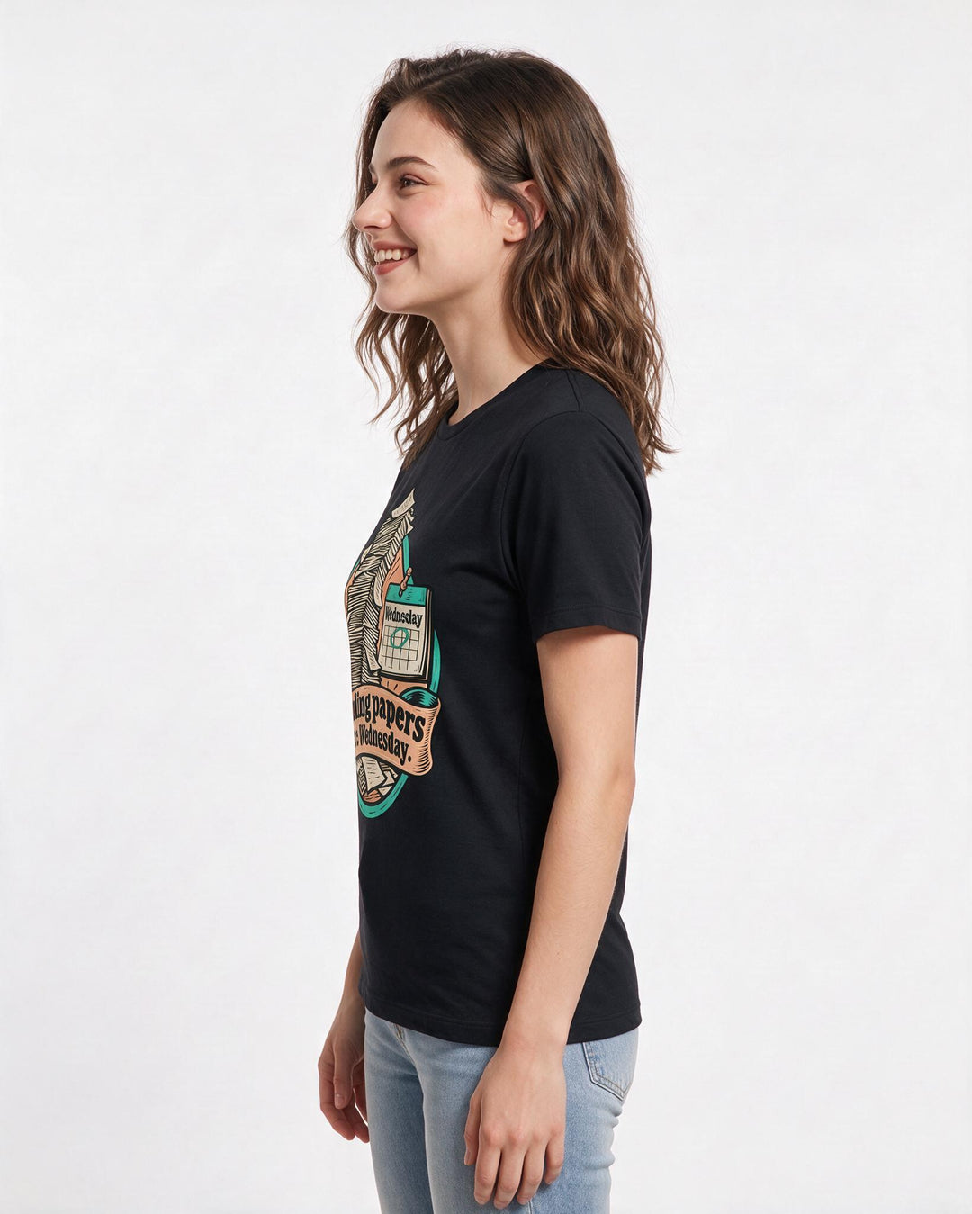Teacher Black T-Shirt for Women – Everyday Expression Graphic Tee product image 2