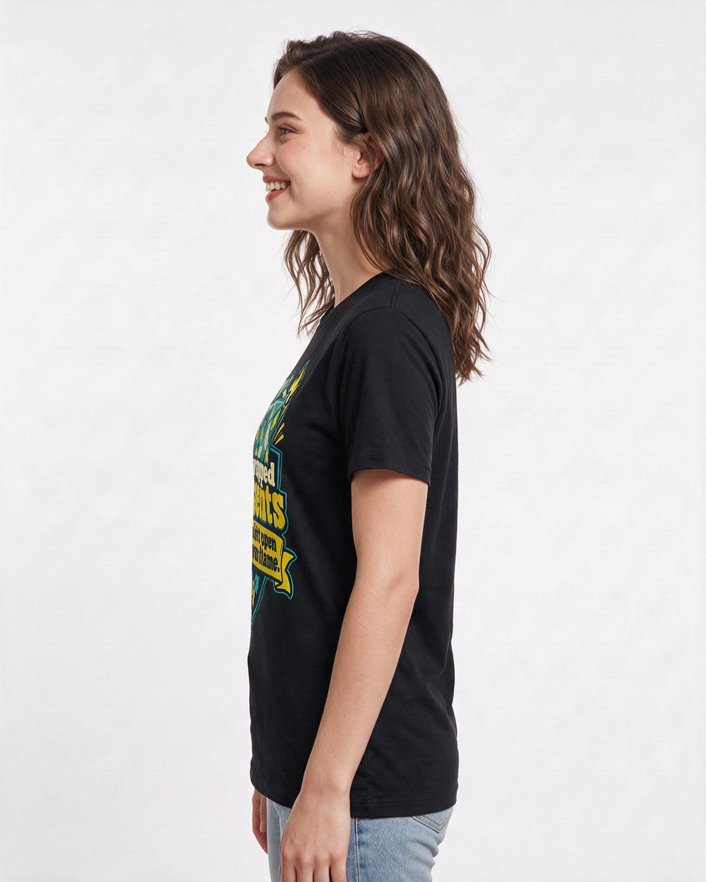 Christmas Black T-Shirt for Women – Holiday Theme Graphic Tee product image 2