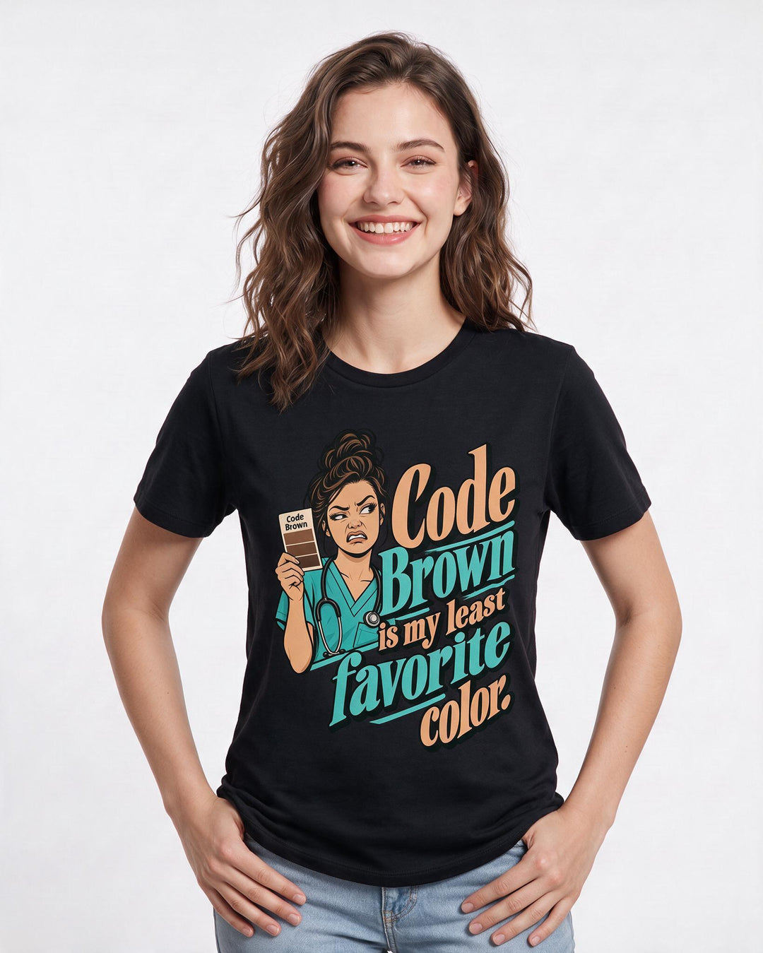 Nurse Black T-Shirt for Women – Nursing Life Graphic Tee product image 1
