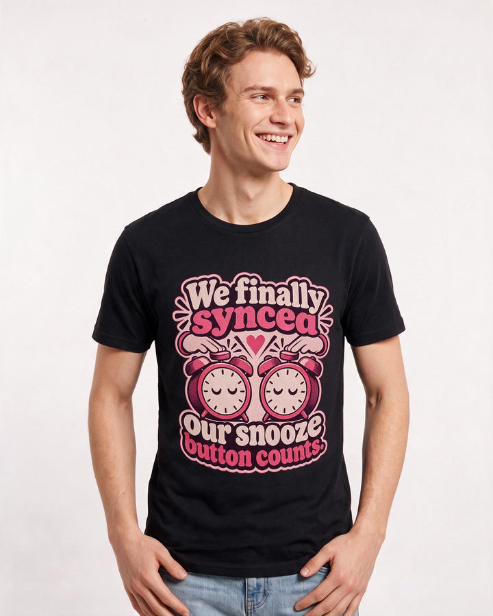 Couples Black T-Shirt for Men – Everyday Expression Graphic Tee product image 1