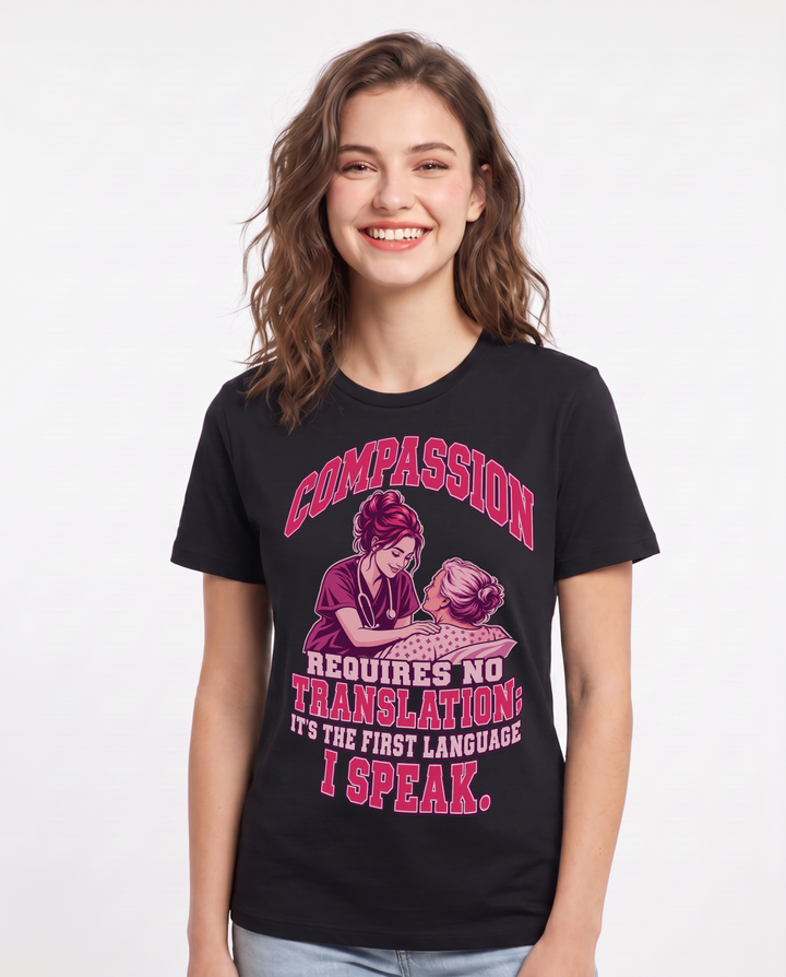 Nurse Black T-Shirt for Women – Nursing Life Graphic Tee product image 3