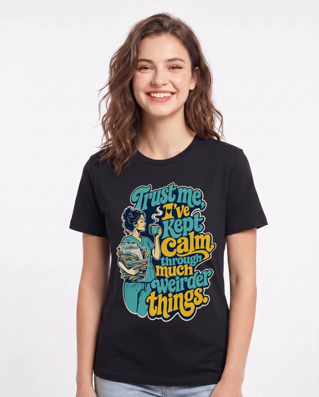 Nurse Black T-Shirt for Women – Nursing Life Graphic Tee product image 3