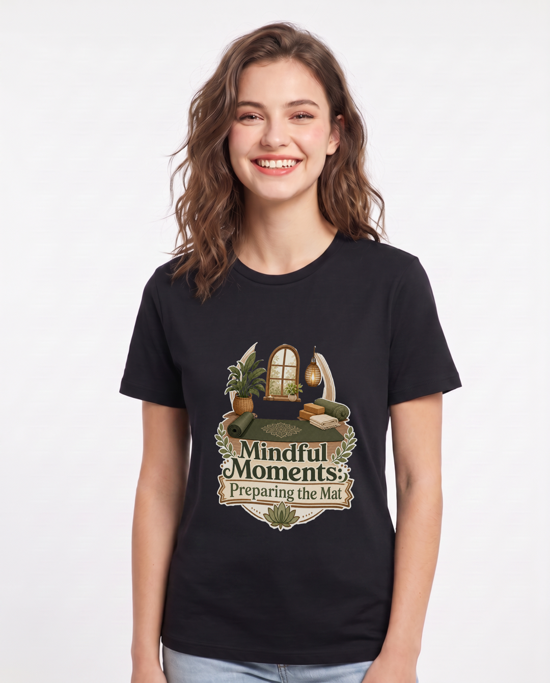Mindful Moments: Preparing the Mat Women's Black T-Shirt product image 2