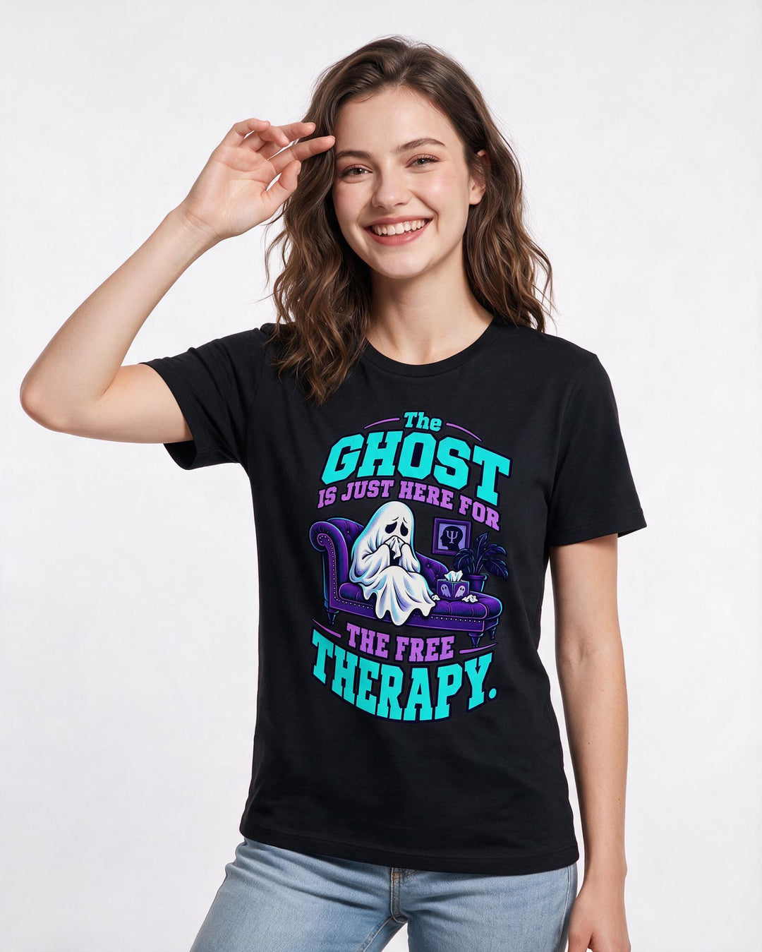 Halloween Black T-Shirt for Women – Halloween Theme Graphic Tee product image 1
