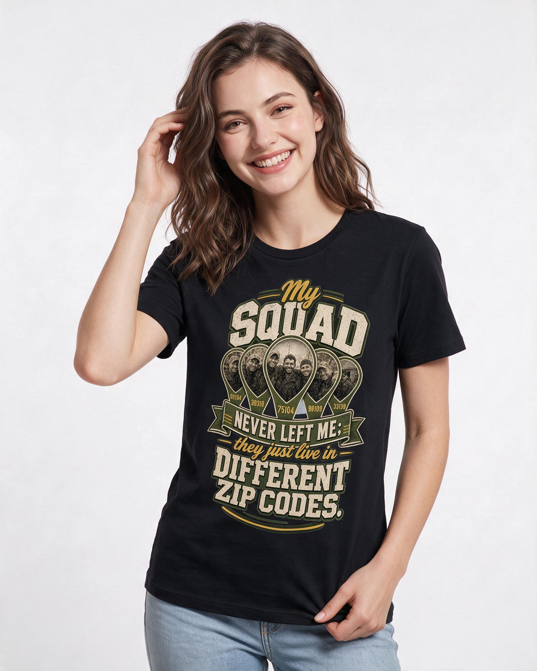 Veteran Black T-Shirt for Women – Everyday Expression Graphic Tee product image 1