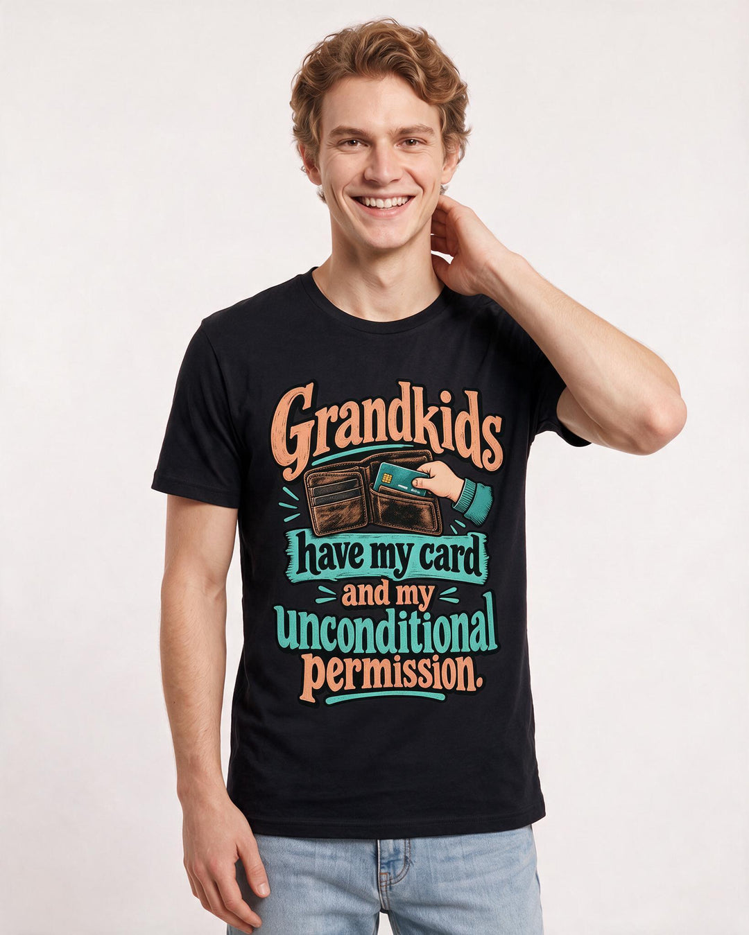 Grandparent Black T-Shirt for Men – Everyday Expression Graphic Tee product image 1