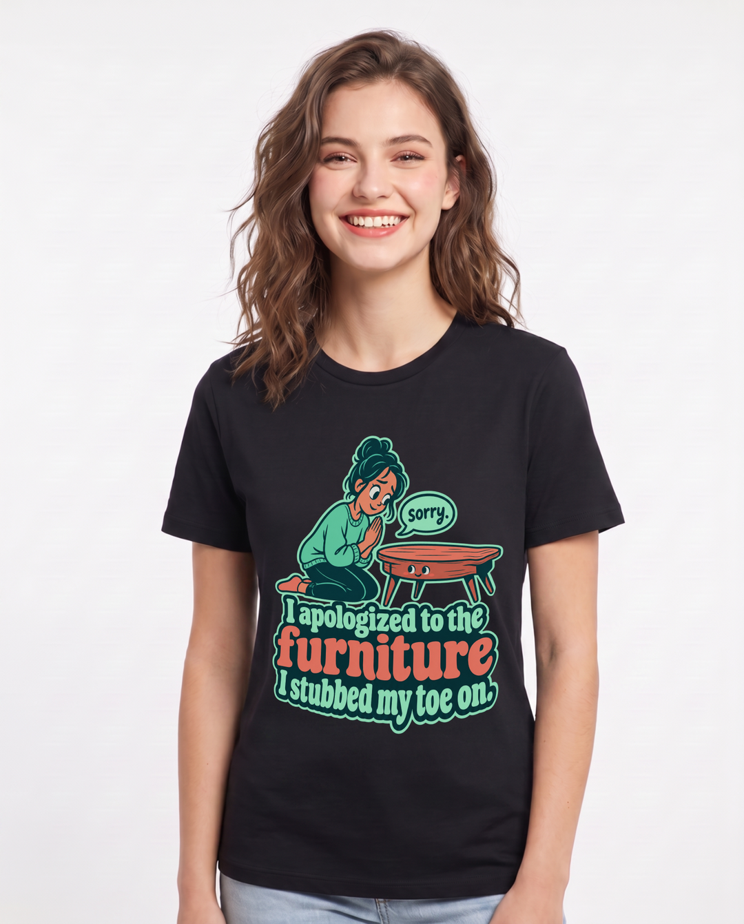 Meme Black T-Shirt for Women – Everyday Expression Graphic Tee product image 3
