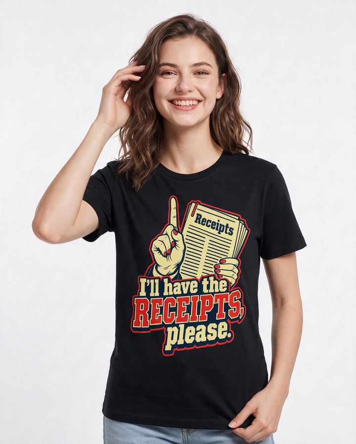Political Statement Black T-Shirt for Women – Everyday Expression Graphic Tee product image 1