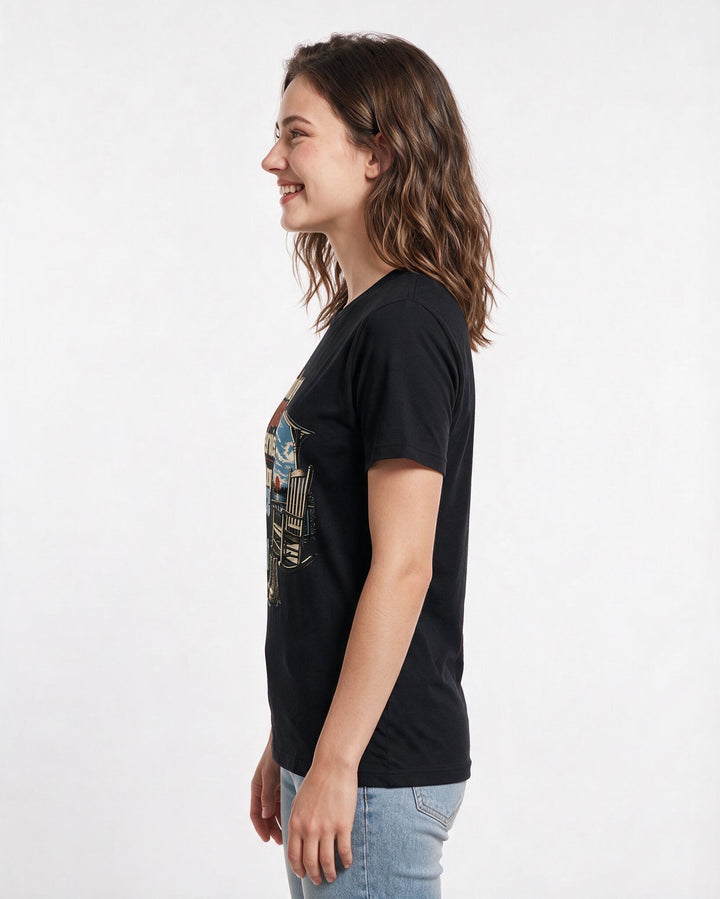 Veteran Women's Black T-Shirt – Found my purpose in service; found my peace in the quiet after. product image 2