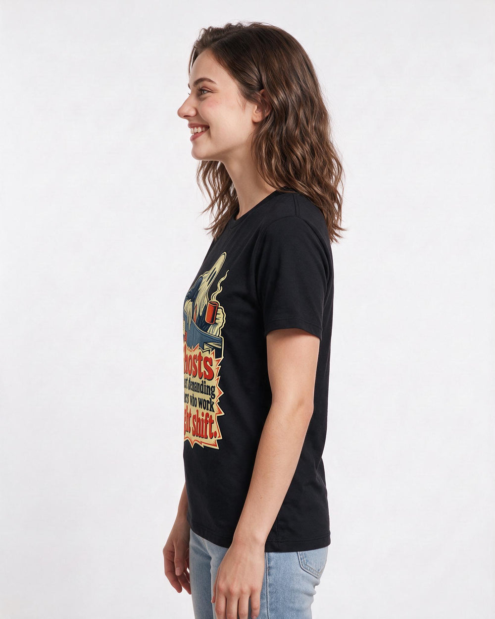 Halloween Black T-Shirt for Women – Halloween Theme Graphic Tee product image 2