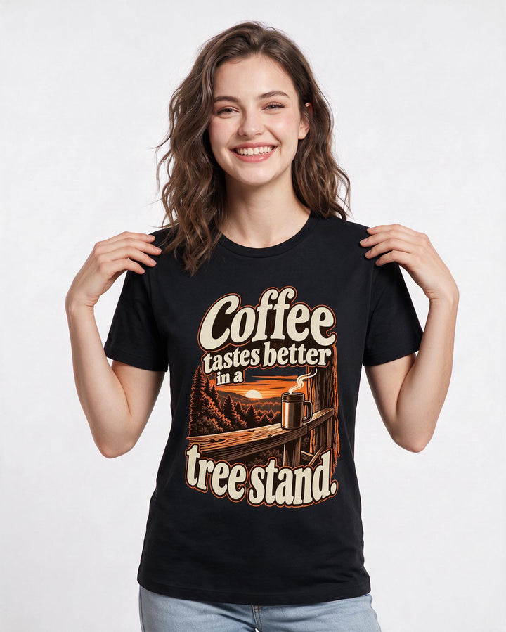 Hunting Black T-Shirt for Women – Everyday Expression Graphic Tee product image 1