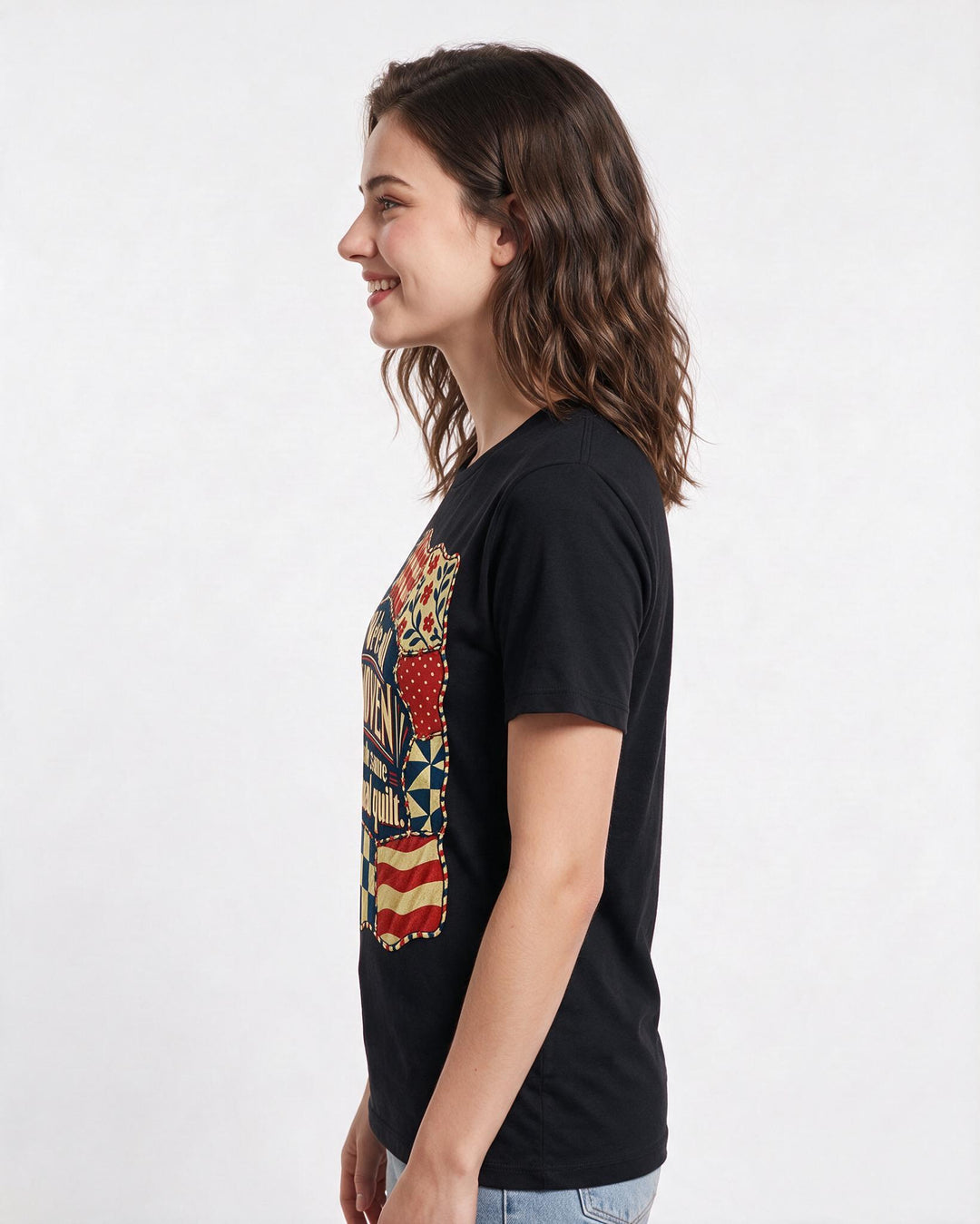 Patriotic Black T-Shirt for Women – Everyday Expression Graphic Tee product image 2